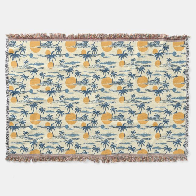The Best Kind Of Therapy Is Tropical Therapy Throw Blanket (Front)