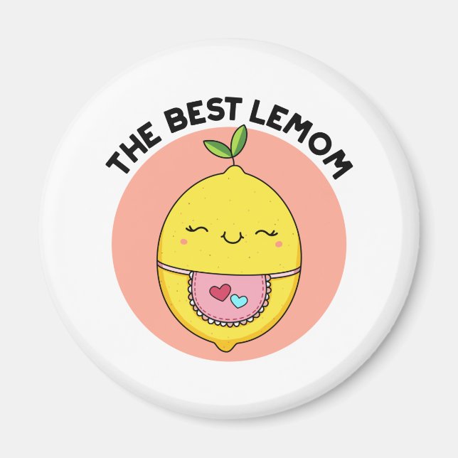 The Best Lemom Cute Lemon Pun Magnet (Front)
