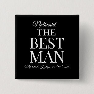 The Best Man Wedding 15 Cm Square Badge