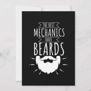 The Best Mechanics Have Beards Invitation