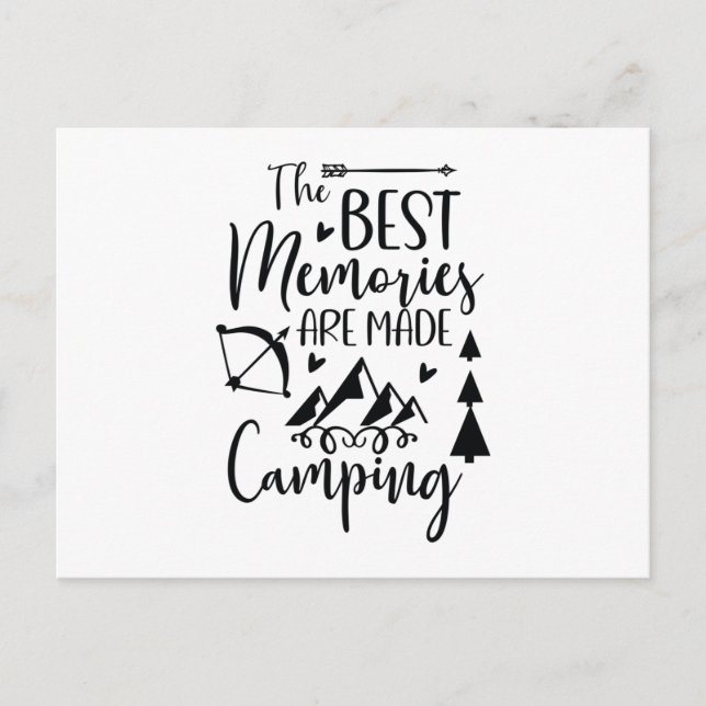 The best memories are made camping postcard (Front)
