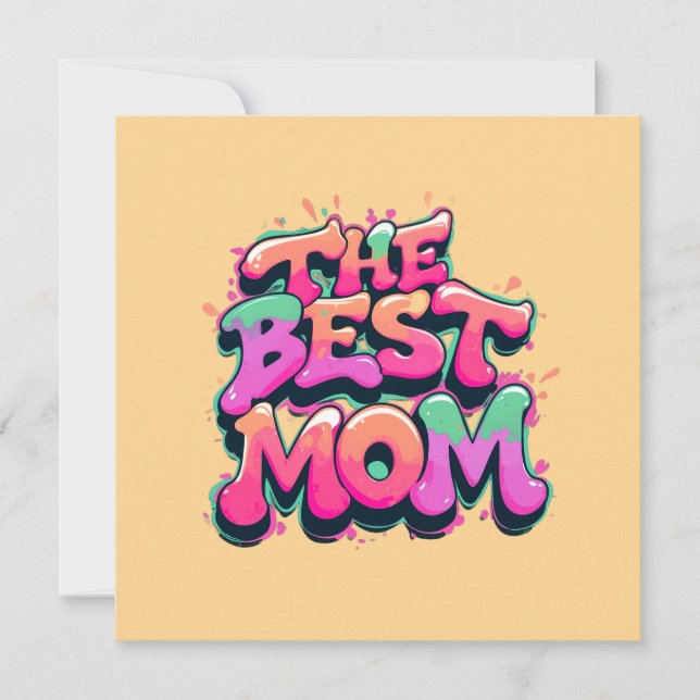 The best mom style graffiti holiday card (Front)