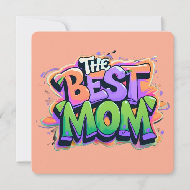 The best mom style graffiti holiday card (Front)