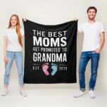 The Best Moms Get Promoted To Grandma Est 2025 Fleece Blanket<br><div class="desc">The Best Moms Get Promoted To Grandma Est 2025</div>