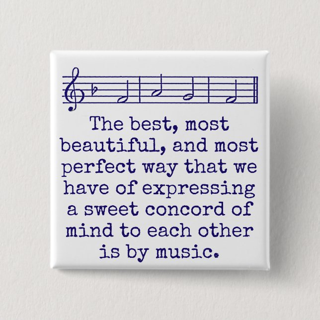 The Best Most Beautiful And Most Perfect - Music Q 15 Cm Square Badge (Front)