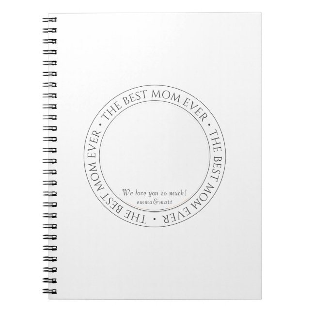 The Best Mum Ever Modern Classic Photo Notebook (Front)