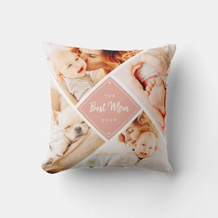 The Best Mum Ever Modern Custom Photos Cushion