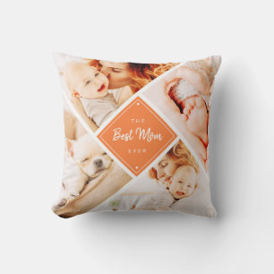 The Best Mum Ever Modern Custom Photos Cushion