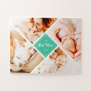 The Best Mum Ever Modern Custom Photos Jigsaw Puzzle