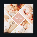 The Best Mum Ever Modern Custom Photos Magnet<br><div class="desc">This simple and modern design is composed of serif typography and add a custom photo.Happy Mother's Day typography surrounded by four photos of your mum,  mother,  mama,  mum etc. This is a perfect gift for your Mum on Mother's day!</div>