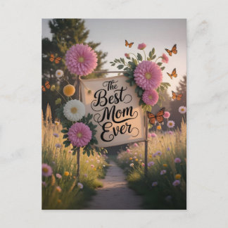 The Best Mum Ever - Mothers Day Celebration Postcard