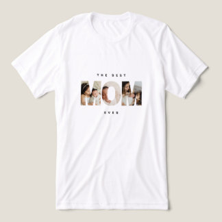 The Best Mum Ever – Photo Collage Typography Tri-Blend Shirt
