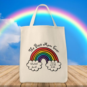 The Best Mum Ever Rainbow Tote Bag