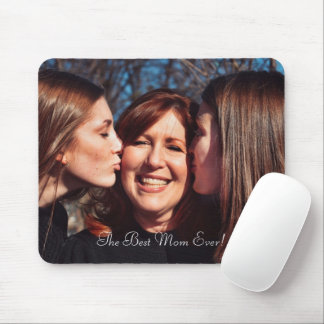 The Best Mum Ever Simple Modern Full Photo Script Mouse Pad