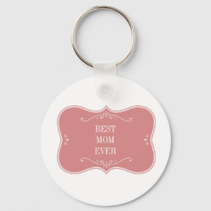 The best mum in the world, pink frame key ring