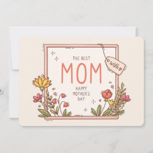 The Best Mum Mother's Day Holiday Card