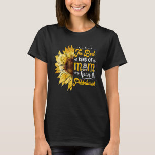 The Best Mum Raises A Phlebotomist Sunflower Messy T-Shirt