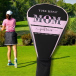The Best Mum Stylish Black Pink Lettering Golf Head Cover<br><div class="desc">Love this look -- against a black background -- MOM -- in special black and pink lettering. A chic and stylish gift idea -- perfect for a holiday or retirement gift idea. if you need any design assistance or a special request, just send a chat or an email at: charmdesignstudio@rcn.com...</div>