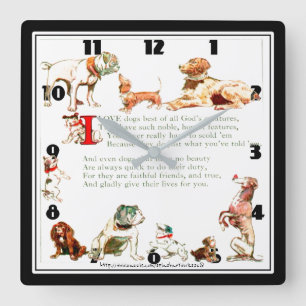 "The Best of All Creatures" Square Wall Clock