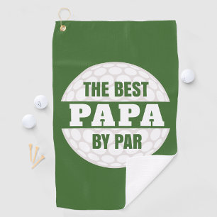 The Best Papa by Par Golfers Funny Pun Golf Towel