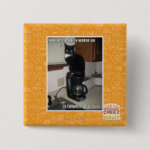 the best part uv wakin up 15 cm square badge