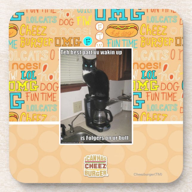 the best part uv wakin up coaster (Front)