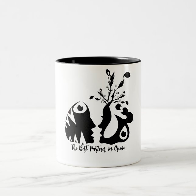 the best partner in crime Two-Tone coffee mug (Center)
