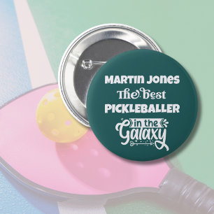 The best Pickleballer in the galaxy Pickleball 6 Cm Round Badge
