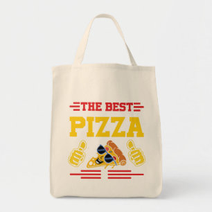 The Best Pizza T-Shirt Funny Food Lover Shirt Tote Bag