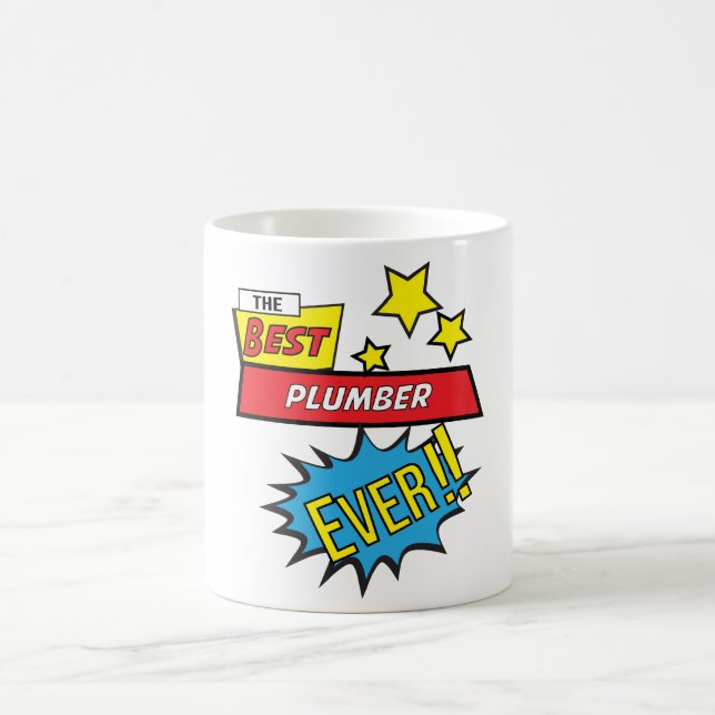 The best plumber ever, #plumber coffee mug (Center)