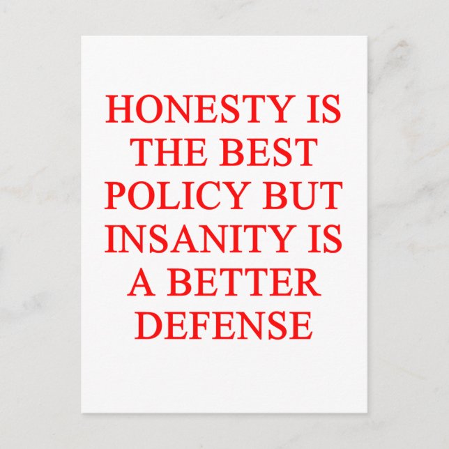 the best policy postcard (Front)