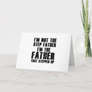 The Best step Father  step dad Card