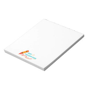 THE BEST TEACHER EVER COLOR WHITE NOTEPAD