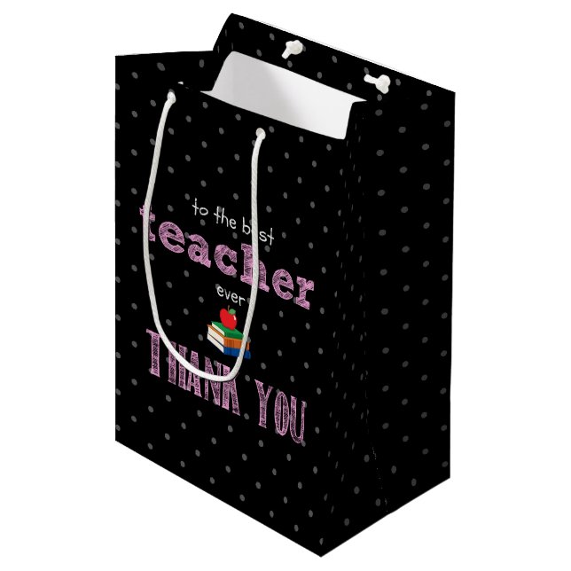 the best teacher, thank you medium gift bag (Front Angled)