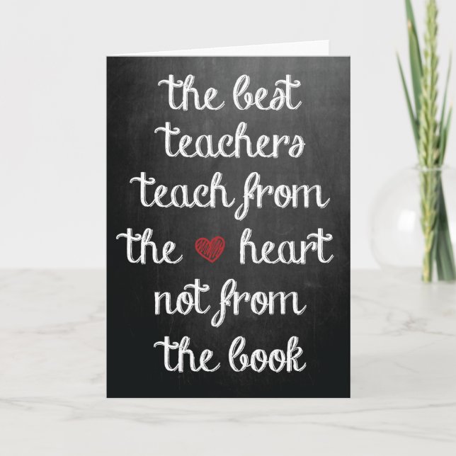 The Best Teachers Card (Front)