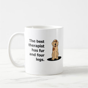The best therapist dog animals psychology humour coffee mug