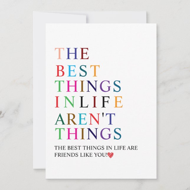 The Best Things in Life Are Friends Like You! Holiday Card (Front)
