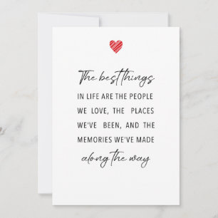 The Best Things in Life   Heartfelt Festive  Holiday Card