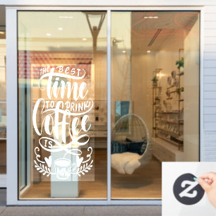 The best time to drink coffee, rustic coffee shop 