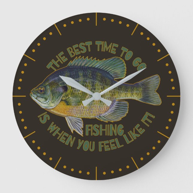 The Best Time to go Fishing Clock (Front)
