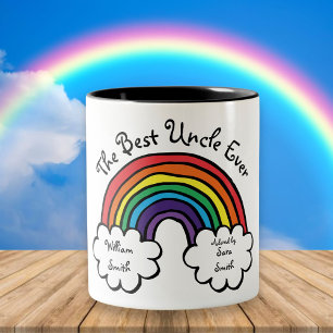 The Best Uncle Ever Rainbow Two-Tone Coffee Mug