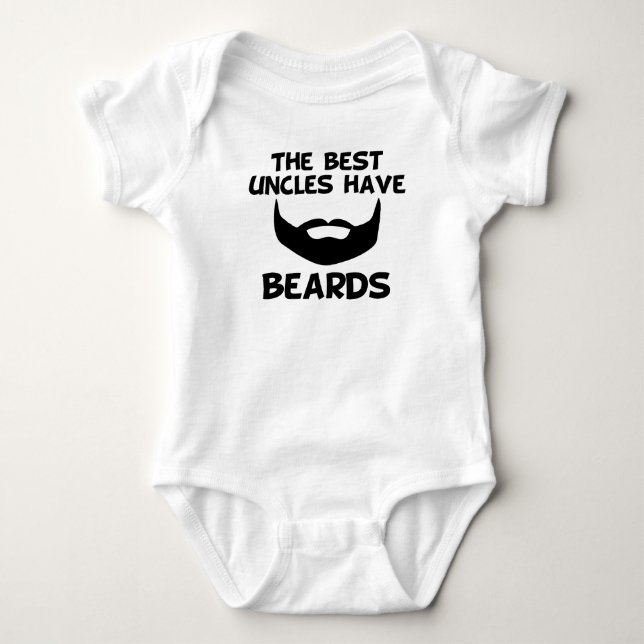 The Best Uncles Have Beards Baby Bodysuit (Front)