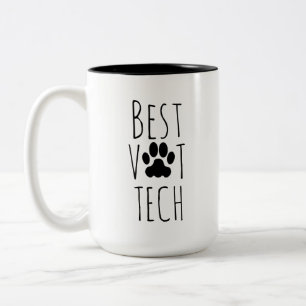 The Best Vet Tech Ever Cute Fun Charming Gift Two-Tone Coffee Mug