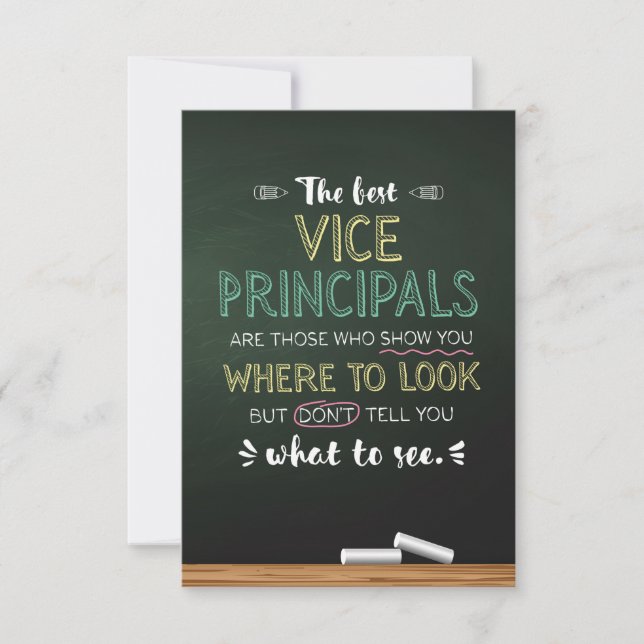 The best Vice Principals Thank You Card (Front)
