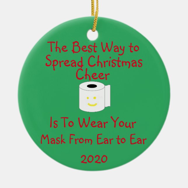 The Best Way to Spread Christmas Cheer Ceramic Tree Decoration (Front)