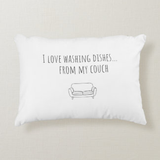 The best way to wash dishes decorative cushion