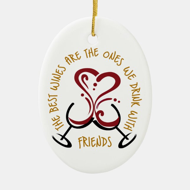 The Best Wines Ceramic Tree Decoration (Front)