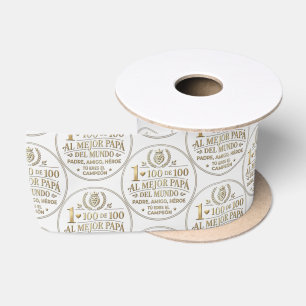 The Best World Dad / Cinta de regalo Satin Ribbon