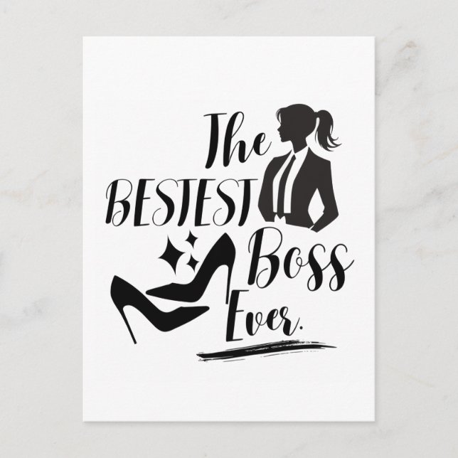 The Bestest Lady Boss  Postcard (Front)
