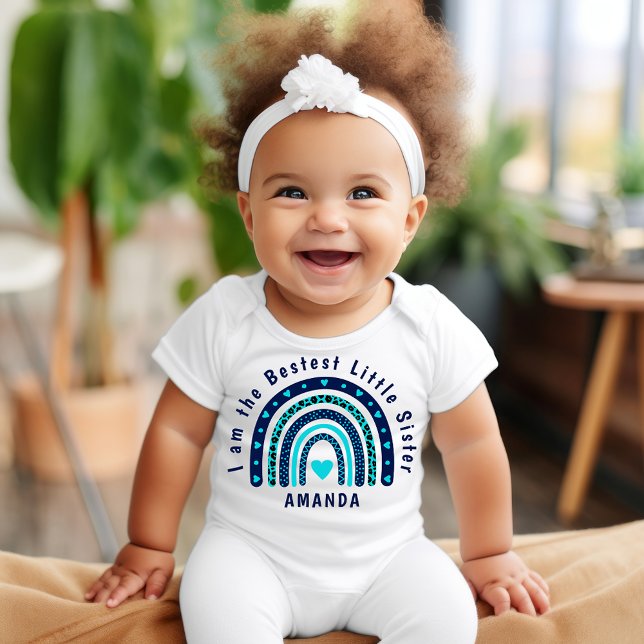 The Bestest Little Sister Baby Jersey Bodysuit (Creator Uploaded)